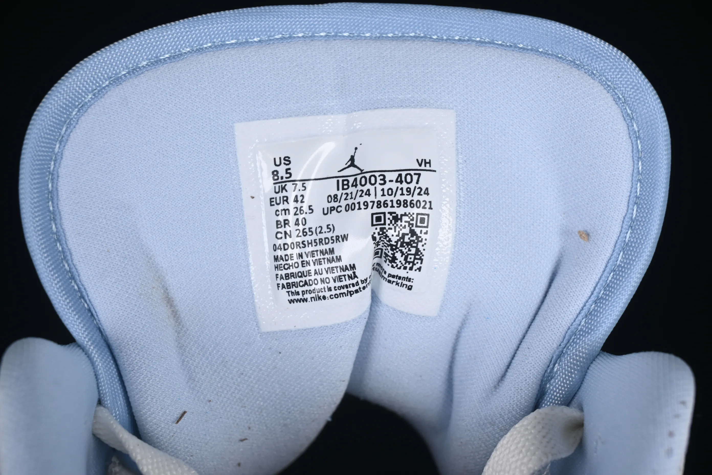 All categories Air Jordan Jordan series basketball shoes Air Jordan 1 Low Air Jordan 1 Low "Hydrogen Blue" gray blue low-top cultural and casual sneakers IB4003-407